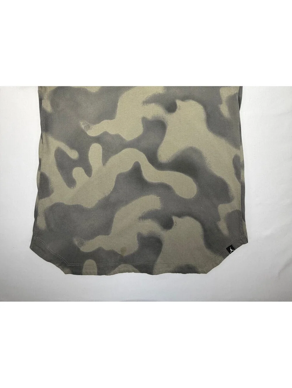 Jordan Men's T-Shirt Camouflage Short Sleeve Crew Neck Cotton Size Large Green